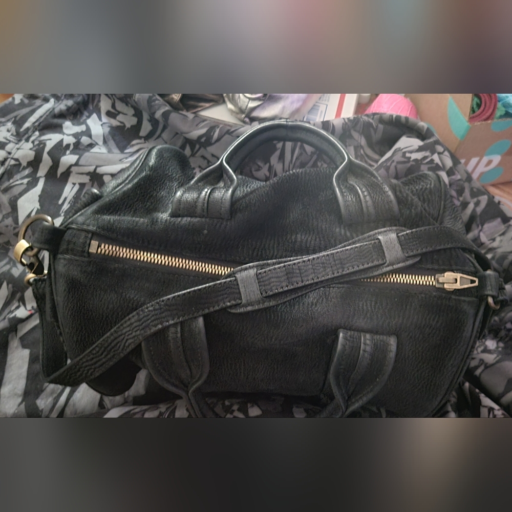 Alexander Wang Distressed Calfskin Studded Rocco Barrel Duffle - Picture 12 of 17